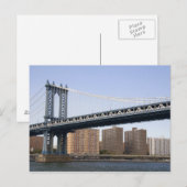Die Manhattan-Brücke über den East River Postkarte (Vorne/Hinten)