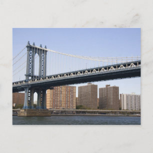 Die Manhattan-Brücke über den East River Postkarte