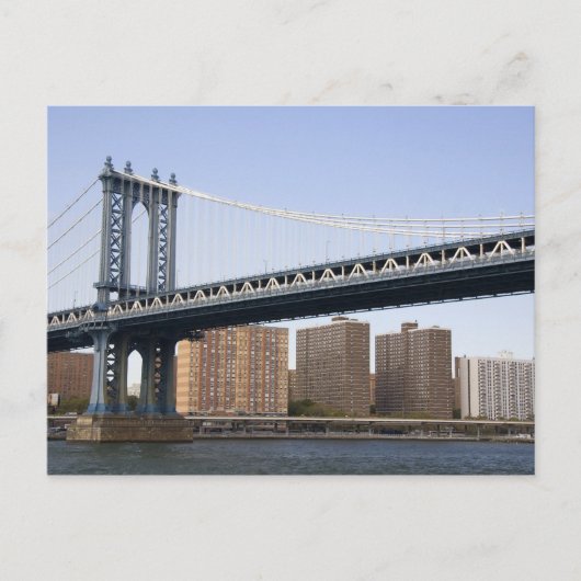 Die Manhattan-Brücke über den East River Postkarte (Vorderseite)