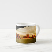 Die Manhattan-Brückenansicht von Brooklyn-Seite Espressotasse (Vorderseite Rechts)