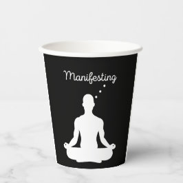 Die Manifestation der Meditation Visuell für posit Pappbecher