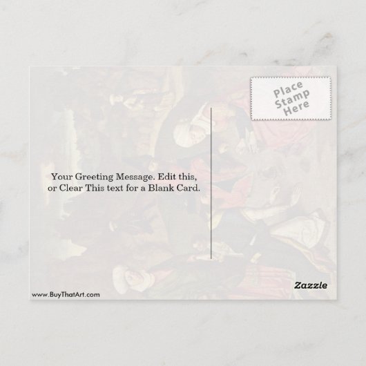 Die Manna Ernte von Bouts Dieric Postkarte (Rückseite)