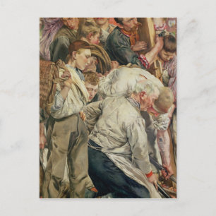 Die Männer, verlassen Panel aus dem Zeitalter des Postkarte