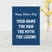 Die Mannmythos- Legende Vatertags-Grußkarte Karte (Gelbe Blume)