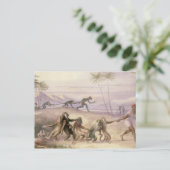Die Mannschaften und die Gebräuche der Affen Postkarte (Stehend Vorderseite)
