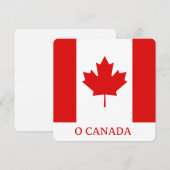 Die Maple-Leaf-Flagge Kanadas Feiertagskarte (Vorne/Hinten)