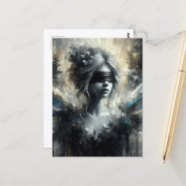 Die Märchen in einer Augenbinde Postkarte