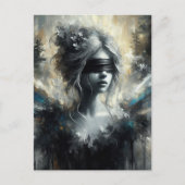 Die Märchen in einer Augenbinde Postkarte (Vorderseite)