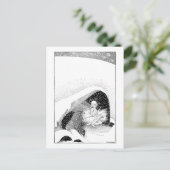 Die märchenhafte Winterpostkarte Postkarte (Stehend Vorderseite)