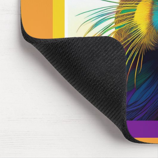 Die Mardi Gras Nutria Mousepad (Ecke)