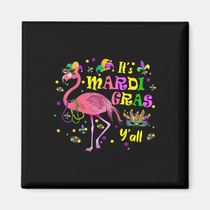 Die Mardi Gras Y'all Flamingo Kostüme Girls bemühe Magnet