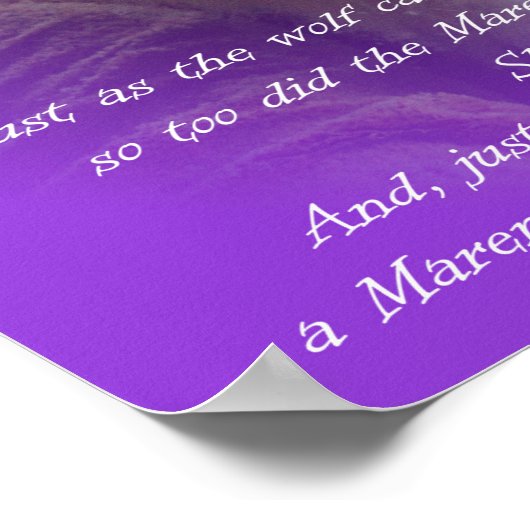 Die Maremma und der Wolf Poster (Ecke)