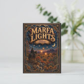 Die Marfa-Lichter Texas Popcut Legends Postkarte (Stehend Vorderseite)