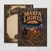 Die Marfa-Lichter Texas Popcut Legends Postkarte (Vorne/Hinten)