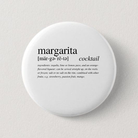 Die Margarita - der perfekte Tequila-Cocktail Button (Vorderseite)