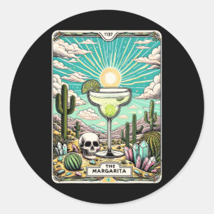 Die Margarita Tarot Card Cinco De Mayo Party Marga Runder Aufkleber