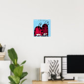 Die Marienkäfer-Illustration der unerwiderten Lieb Poster (Heimbüro)