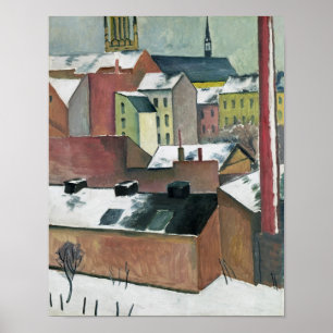 Die Marienkirche in Bonn im Schnee, 1911 Poster