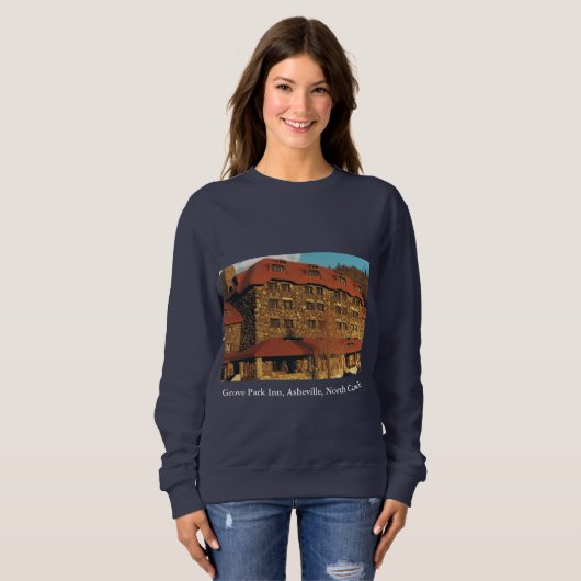 Die Marine-Blau-Waldungs-Park-Gasthaus-Sweatshirt Sweatshirt (Vorne ganz)