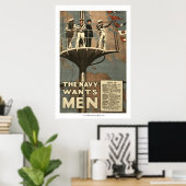 Die Marine braucht Männer Poster (Heimbüro)