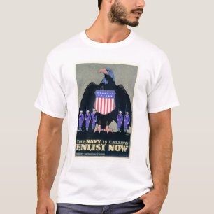 Die Marine nennt - tragen Sie jetzt ein (US02291A) T-Shirt