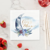 Die Marine über der Mond Babydusche Napkins Serviette (Beispiel)