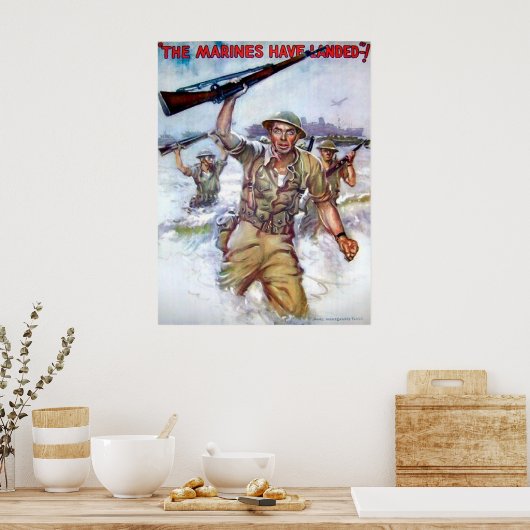 Die Marines sind gelandet! Poster (Küche)