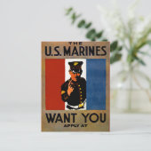 Die Marines wollen Dich Postkarte (Stehend Vorderseite)