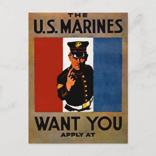 Die Marines wollen Dich Postkarte (Vorderseite)