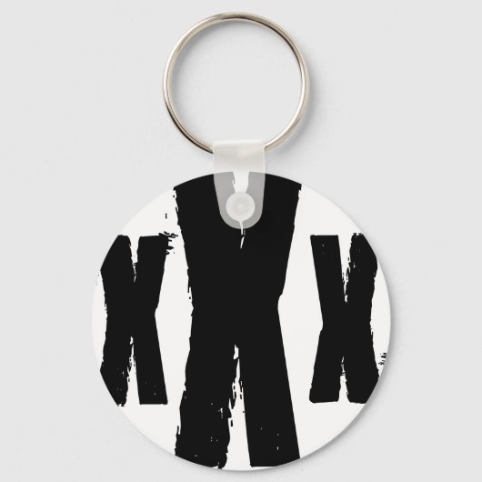 die Markierung der geraden Kante Schlüsselanhänger (Vorderseite)