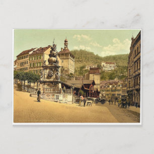 Die Marktnische, Carlsbad, Böhmen, Austro-Hun Postkarte