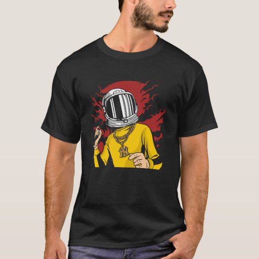 Die Mars Karate und Kung Fu Astronauten spiegeln s T-Shirt (Vorderseite)