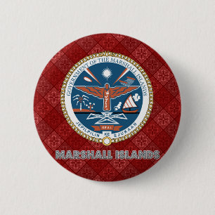 Die Marshallinseln-Wappen Button