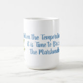 Die Marshmallows ausbrechen - Winterthermometer Kaffeetasse (Mittel)