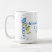 Die Marshmallows ausbrechen - Winterthermometer Kaffeetasse (Links)