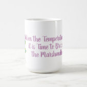 Die Marshmallows ausbrechen - Winterthermometer Kaffeetasse (Mittel)