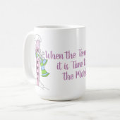 Die Marshmallows ausbrechen - Winterthermometer Kaffeetasse (Vorderseite Links)