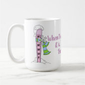 Die Marshmallows ausbrechen - Winterthermometer Kaffeetasse (Links)