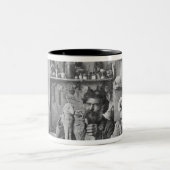 Die Martin-Brüder im Studio beim Southall Zweifarbige Tasse (Mittel)