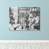 Die Martin-Brüder im Studio im Southall Leinwanddruck (Insitu (Holzboden))