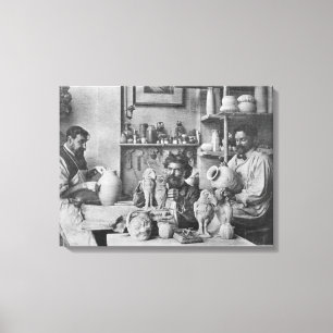 Die Martin-Brüder im Studio im Southall Leinwanddruck