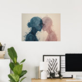 Die Maske der Emotionen Plakat Abstrakte Mauer Kun (Heimbüro)