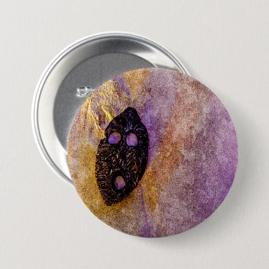 Die Maske der Natur am Strand Button (Vorne & Hinten)