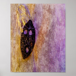 Die Maske der Natur am Strand Poster