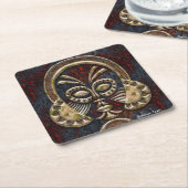 Die Maske Rechteckiger Pappuntersetzer (angewinkelt)