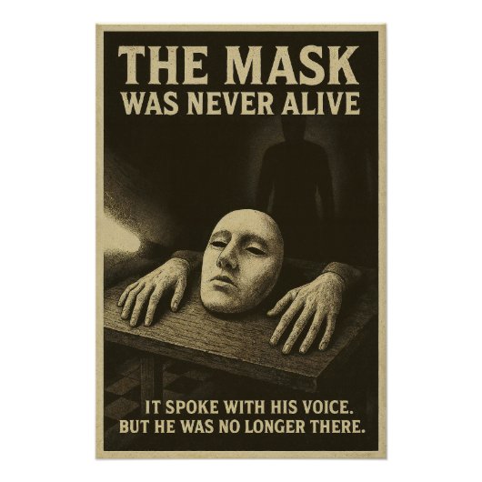 Die Maske war nie lebend - ein Flüsterling in Dunk Poster (Vorderseite)