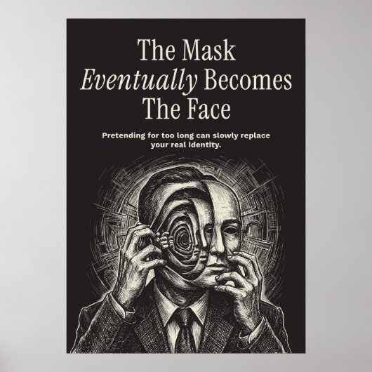 Die Maske wird irgendwann zum Gesicht Poster (Vorne)