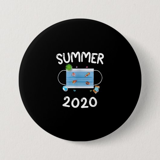 Die Masken des Swimmingpools Meme Gag T - Shirt Button (Vorderseite)