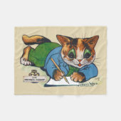 Die Maskottkatze des Schriftstellers, Louis Wain Fleecedecke (Vorderseite (Horizontal))