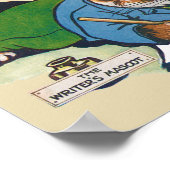 Die Maskottkatze des Schriftstellers, Louis Wain Poster (Ecke)